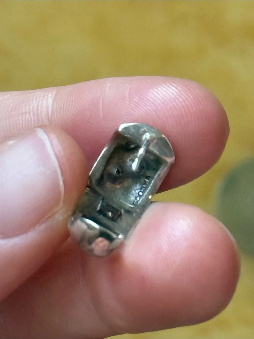 Sterling Silver Cat Bead Charm - Silver